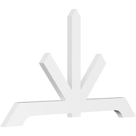 Ekena Millwork Vanguard Architectural Grade PVC Gable Bracket, 60"W x 35"H x 2"D x 4"F, 14/12 Pitch GBP060X35X0204VAN00